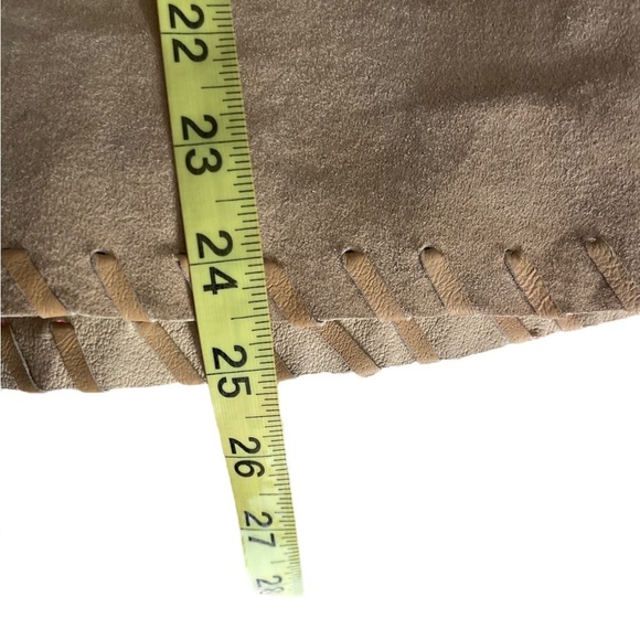 VTG for joseph tan 100 suede midi skirt size 28 boho - Picture 11 of 11